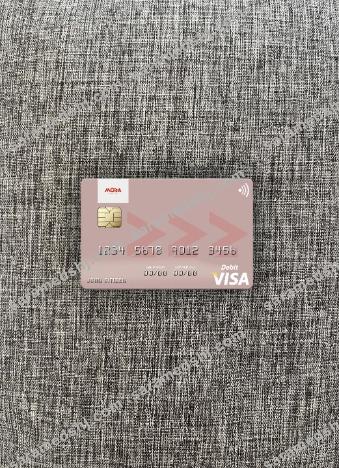 Mozambique Banco Moza visa debit card photolook front
